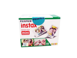Fujifilm Instax Mini Picture Format Film - Value Pack 60 Shots Films (White)